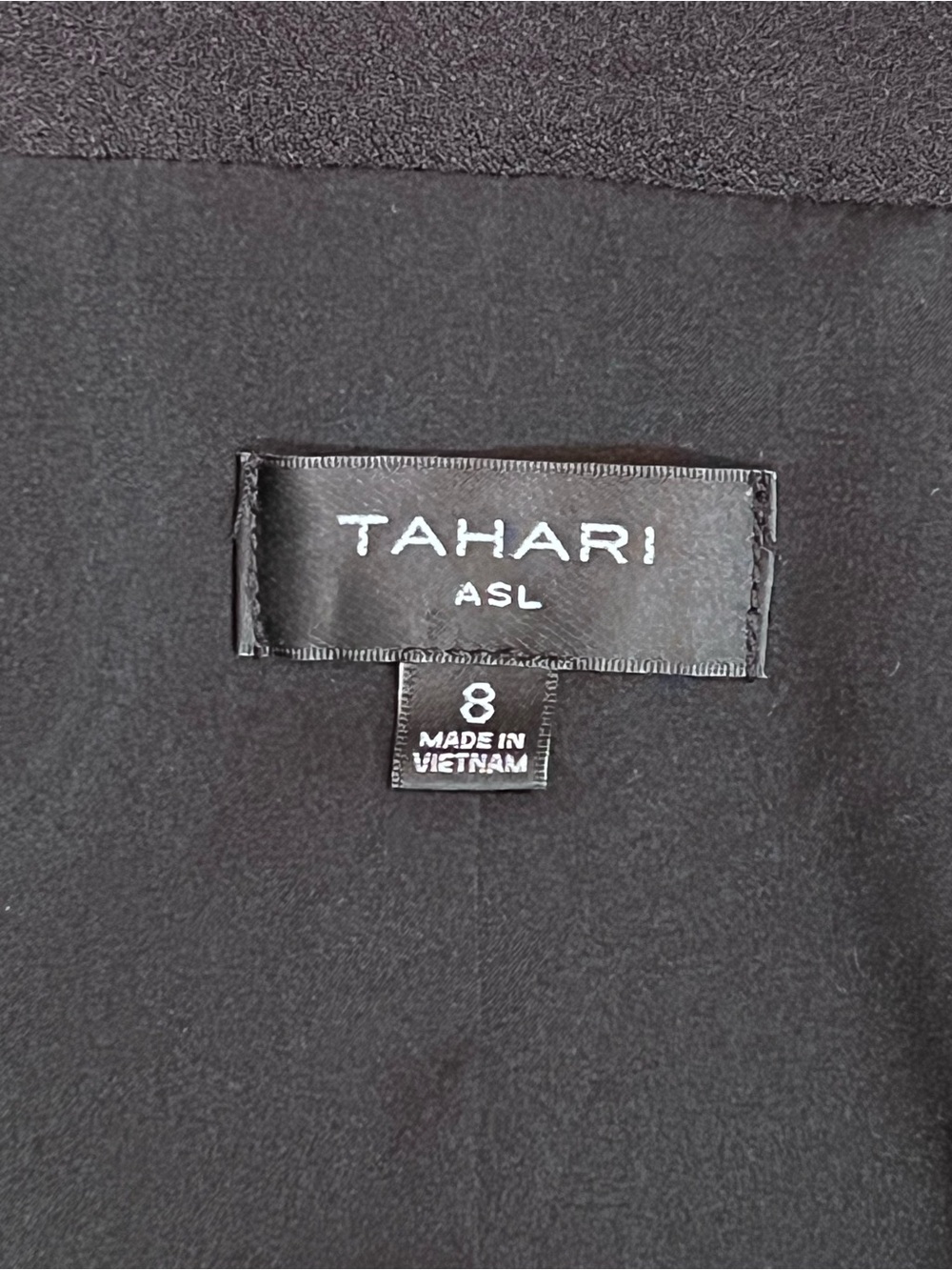 Tahari ASL Black Blazer with White Trim Belt - Picture 6 of 7